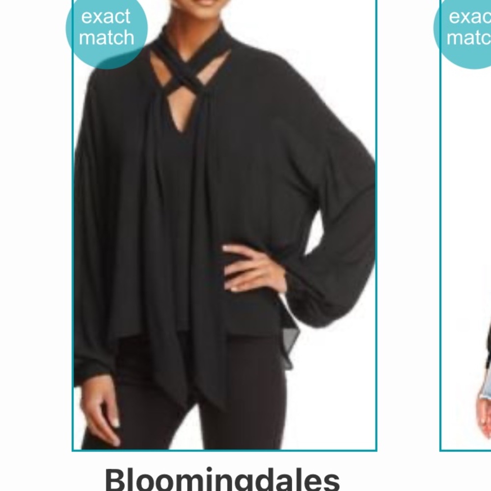 Bailey 44 Black Crisscross Blouse